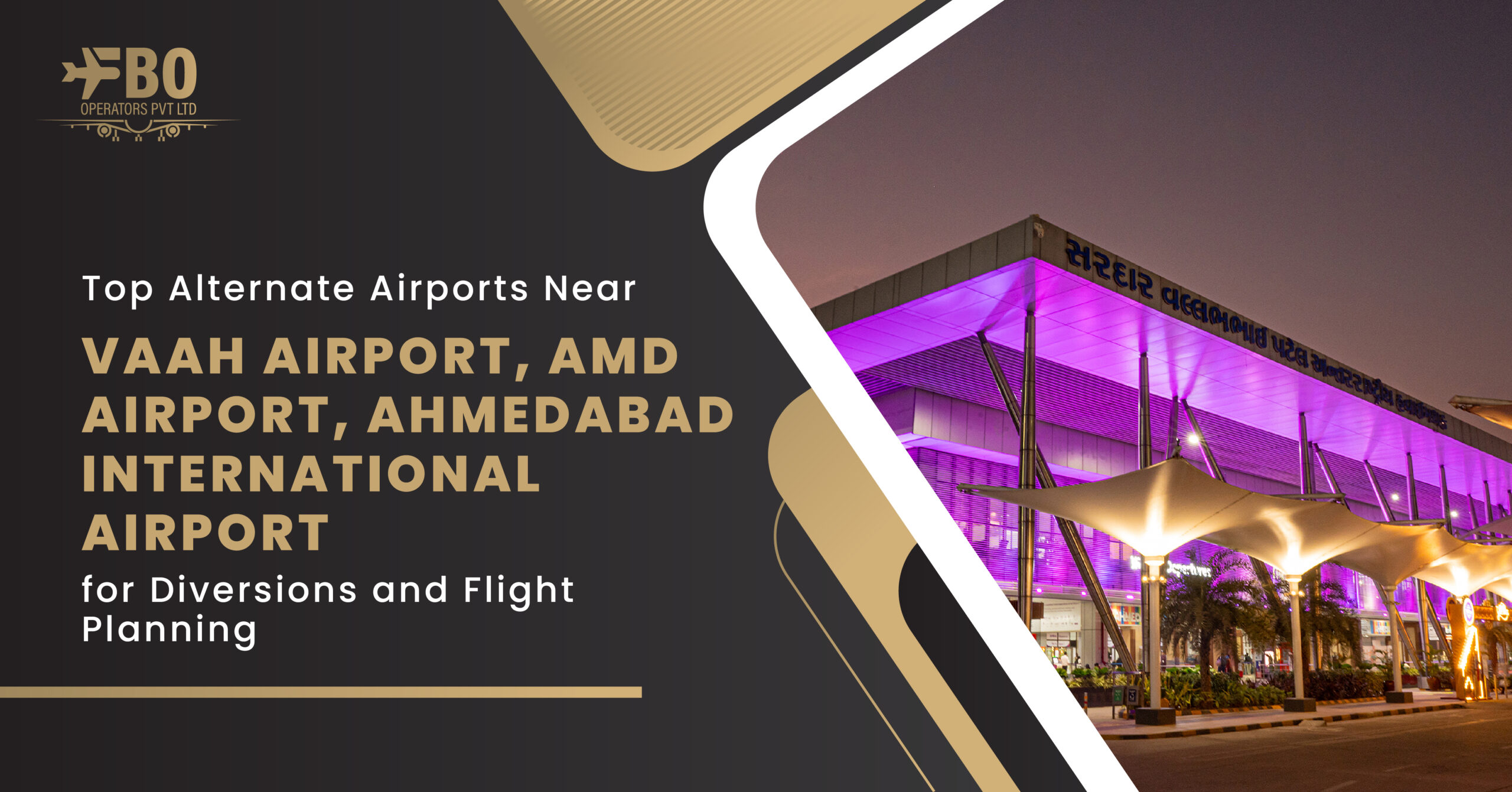 Top Alternate Airports Near VAAH Airport, AMD Airport, Ahmedabad International Airport for Diversions and Flight Planning: