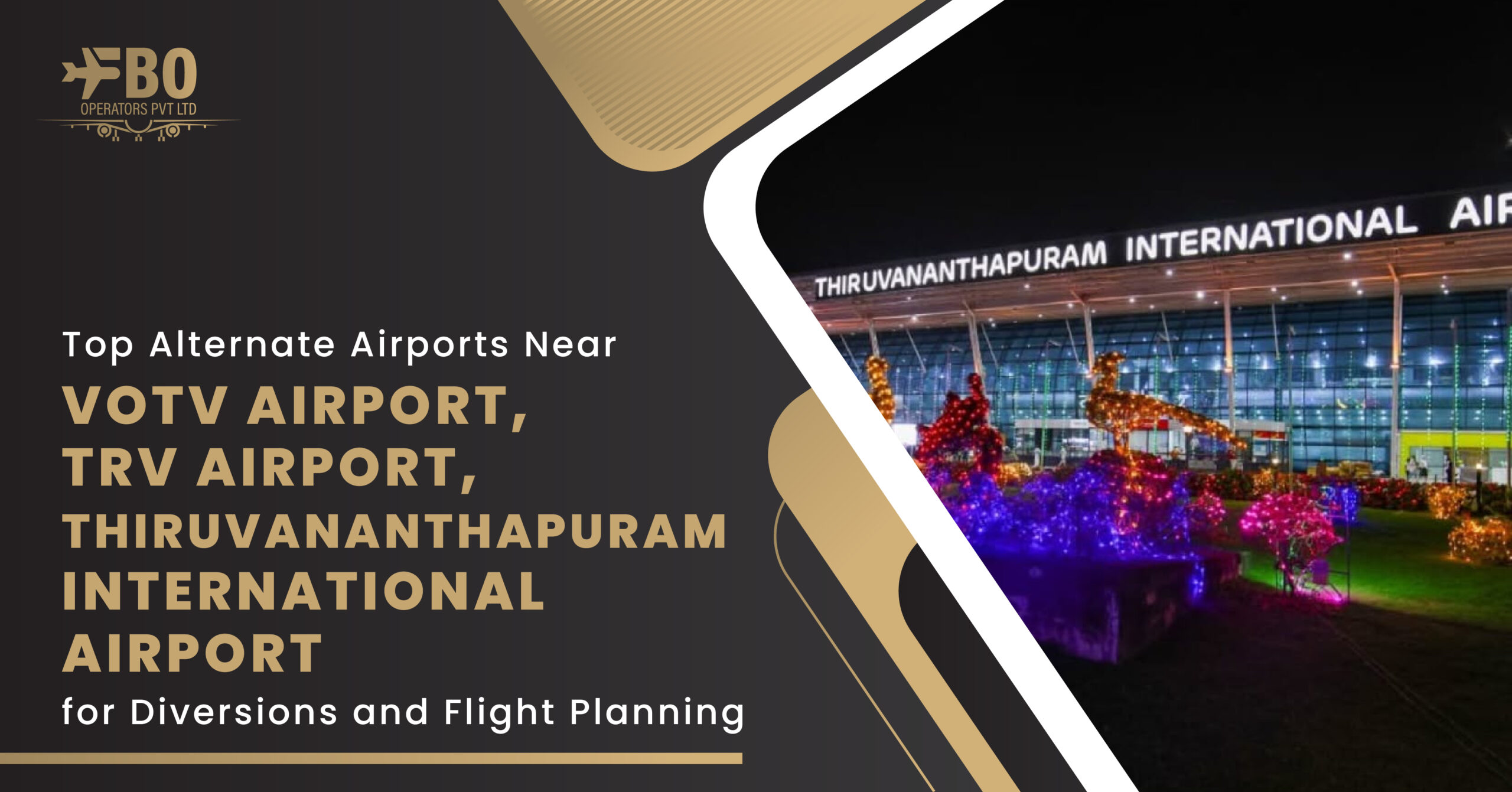 Top Alternate Airports Near VOTV Airport, TRV Airport, Thiruvananthapuram International Airport for Diversions and Flight Planning