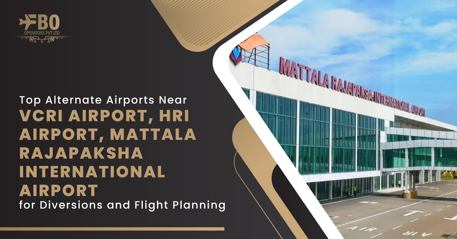 Top Alternate Airports Near VCRI Airport, HRI Airport, Mattala Rajapaksha International Airport for Diversions and Flight Planning
